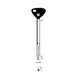 SILCA XY10P CHIAVE CROCE TESTA PLASTICA