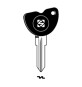 SILCA GT15RDTE BLU CHIAVE TRANSPONDER VUOTA OTTONE