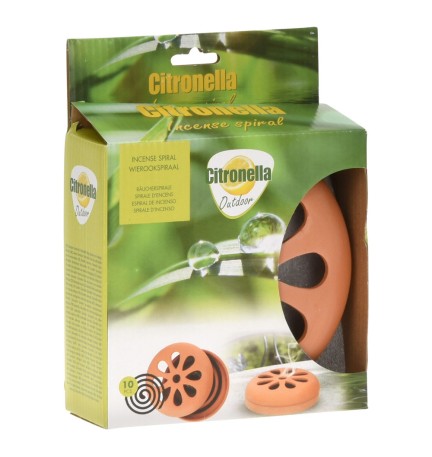 COCCIO CON SPIRALI INSETTICIDE 'ZAMPIRONE' 1 coccio + 10 spirali