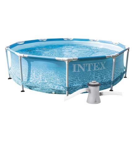 PISCINA CON TELAIO 'LINEA FRAME' cm 305 x 76 - 4485lt pompa 1250 l/h