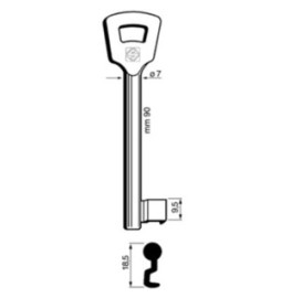 SILCA 1NFHL CHIAVE PATENT NICHELATA