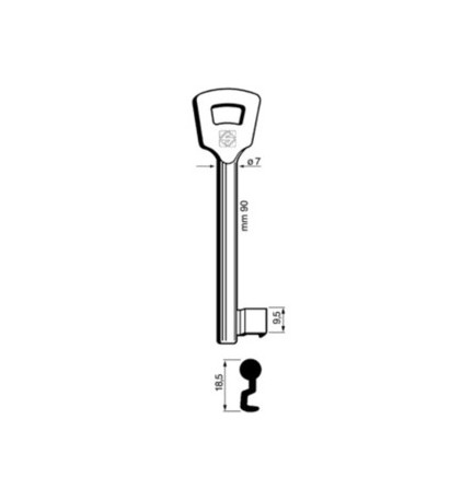 SILCA 1NFHL CHIAVE PATENT NICHELATA