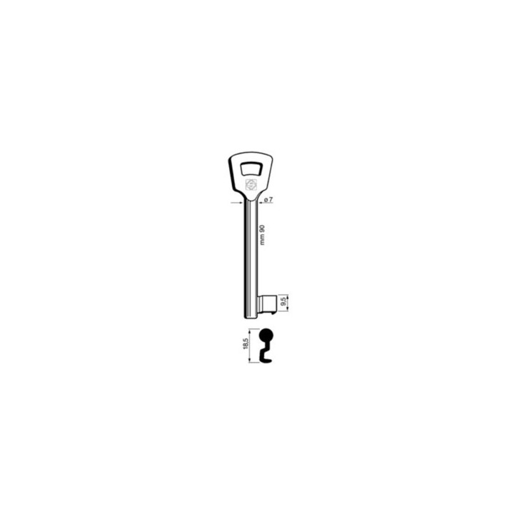 SILCA 1NFHL CHIAVE PATENT NICHELATA