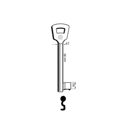 SILCA 6NFH4L (EX 4NFHL) CHIAVE PATENT NICHELATA