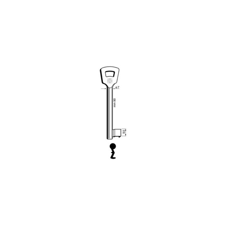 SILCA 6NFH5L (EX 5NFHL) CHIAVE PATENT NICHELATA