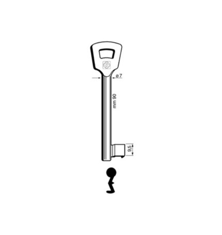 SILCA 6NFH6L (EX 6NFHL) CHIAVE PATENT NICHELATA