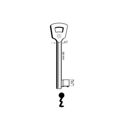 SILCA 6NFH7L (EX 7NFHL) CHIAVE PATENT NICHELATA