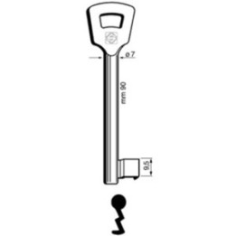 SILCA 6NFH8L (EX 8NFHL) CHIAVE PATENT NICHELATA