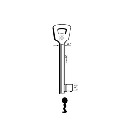 SILCA 6NFH10L CHIAVE PATENT NEMEF NICHELATA