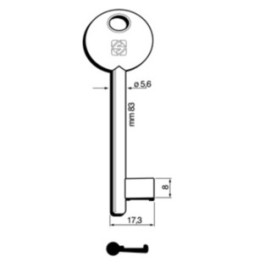 SILCA 6P3D CHIAVE PATENT PARI BRONZATA