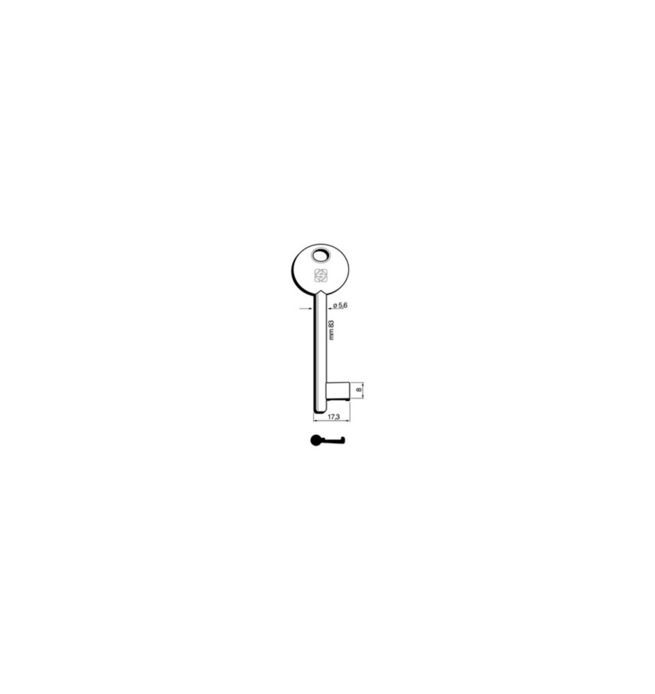 SILCA 6P3D CHIAVE PATENT PARI BRONZATA