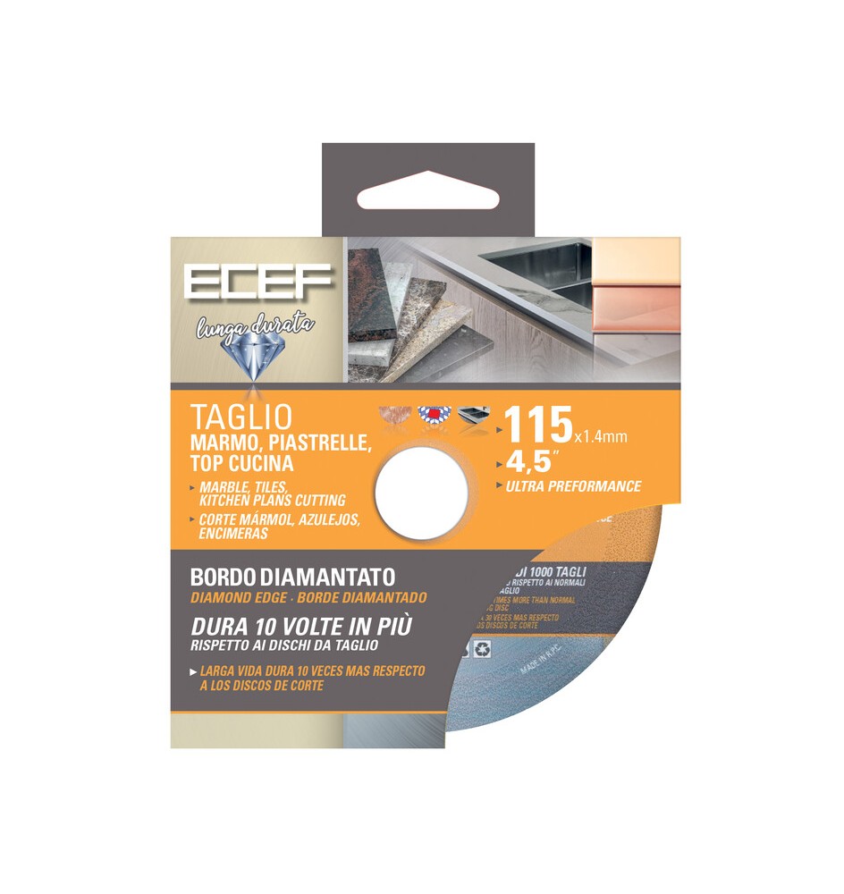 DISCO DIAMANTATO P/MARMO PIASTRELLE D 115 MM