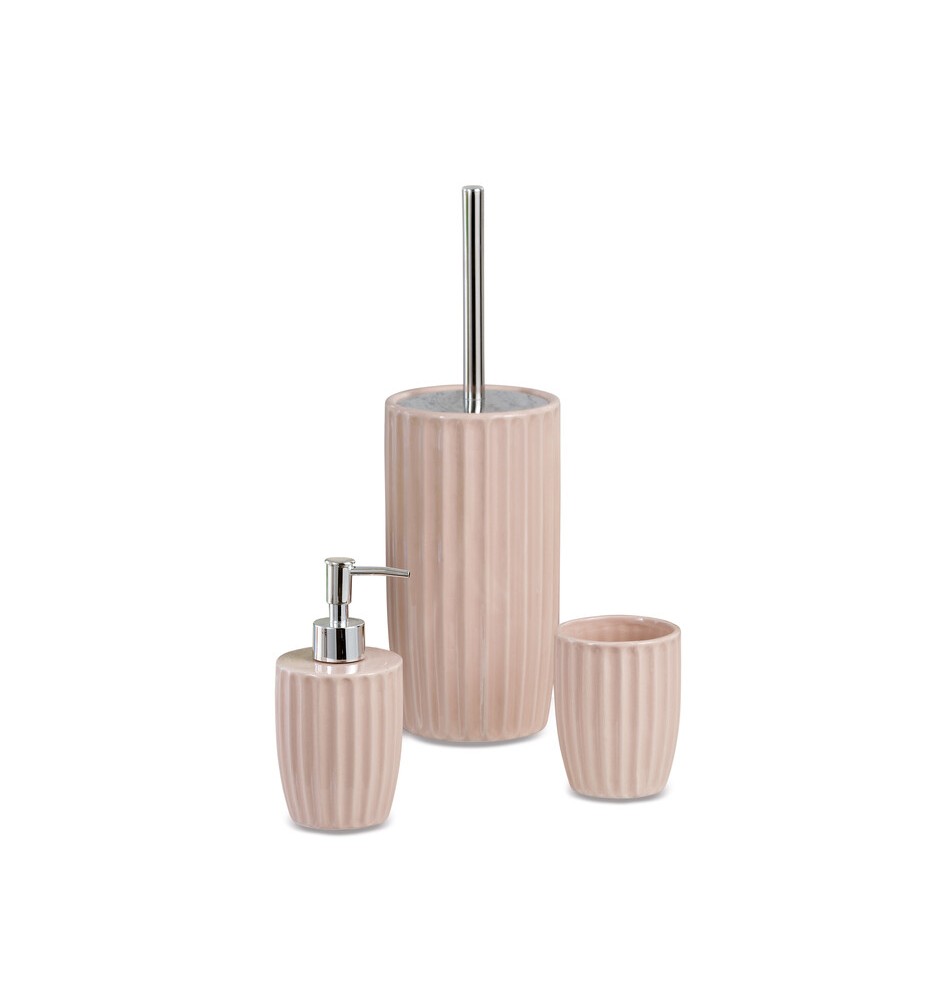 SET DA BAGNO CERAMICA 3 PEZZI COLORI ASSORTITI
