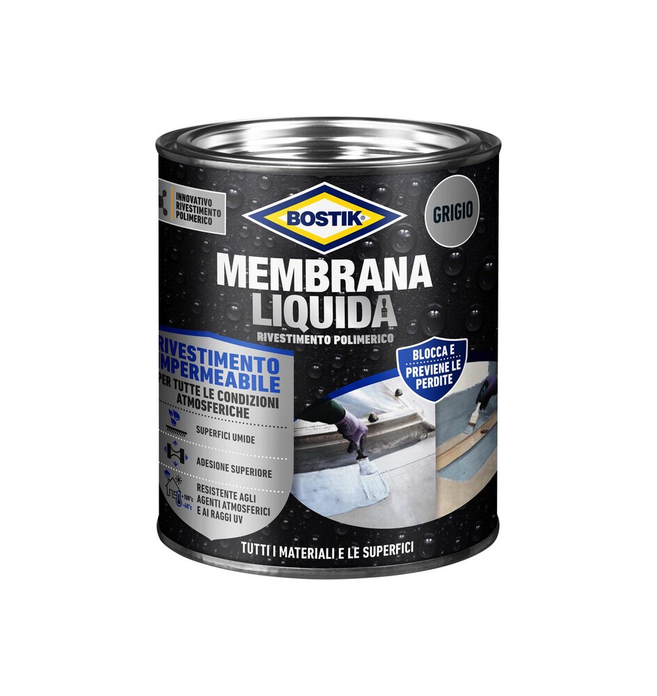BOSTIK MEMBRANA LIQUIDA RIVEST POLIM 1 KG GRIGIO