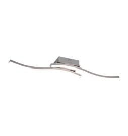 PLAFONIERA LED ROUTE ACCIAIO SATIN. 2 LUCI X 5W 4000K