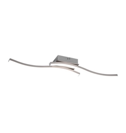 PLAFONIERA LED ROUTE ACCIAIO SATIN. 2 LUCI X 5W 4000K