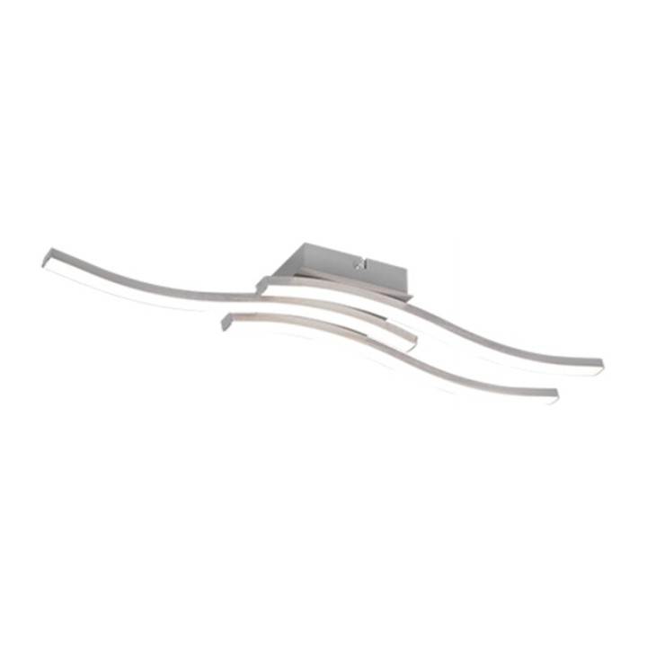 PLAFONIERA LED ROUTE ACCIAIO SATIN. 3 LUCI X 5W 4000K