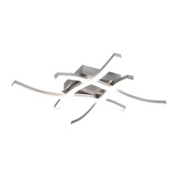 PLAFONIERA LED ROUTE ACCIAIO SATIN. 4 LUCI X 5W 4000K