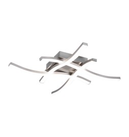 PLAFONIERA LED ROUTE ACCIAIO SATIN. 4 LUCI X 5W 4000K