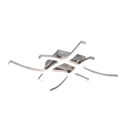 PLAFONIERA LED ROUTE ACCIAIO SATIN. 4 LUCI X 5W 4000K