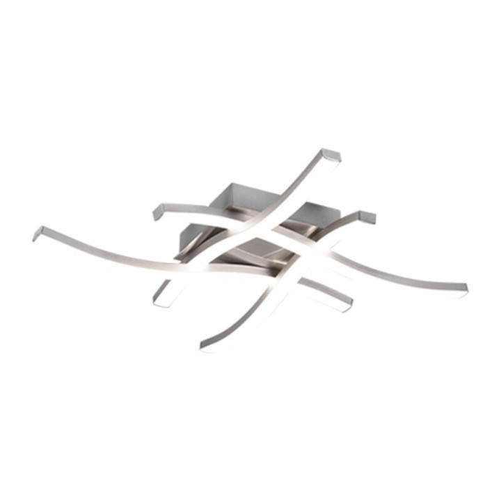 PLAFONIERA LED ROUTE ACCIAIO SATIN. 4 LUCI X 5W 4000K