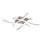 PLAFONIERA LED ROUTE ACCIAIO SATIN. 4 LUCI X 5W 4000K