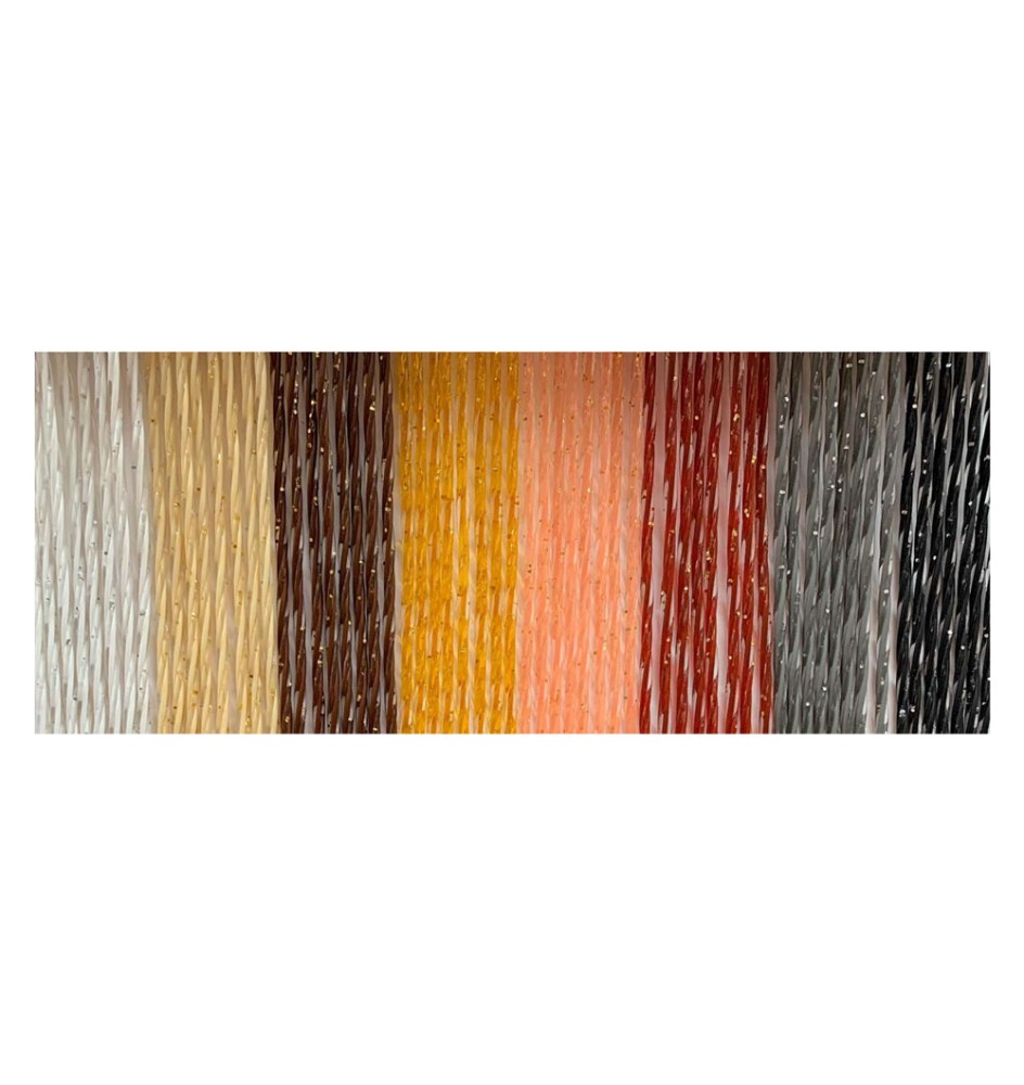 TENDA ELICOIDALE 'ACQUARIO' cm. 125 x 230 - beige/glitter oro