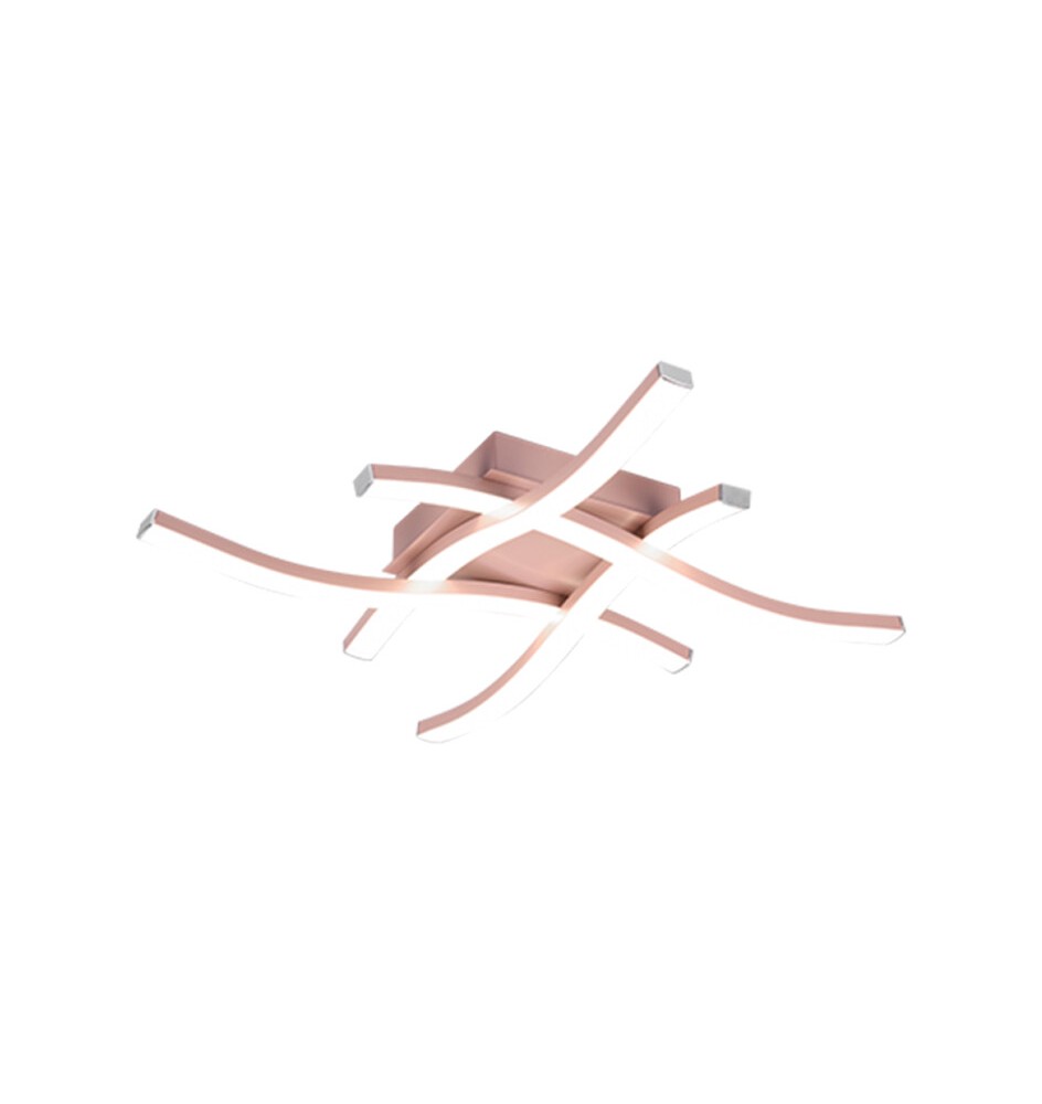 PLAFONIERA LED ROUTE ORO ROSA 4 LUCI 20W 4000K