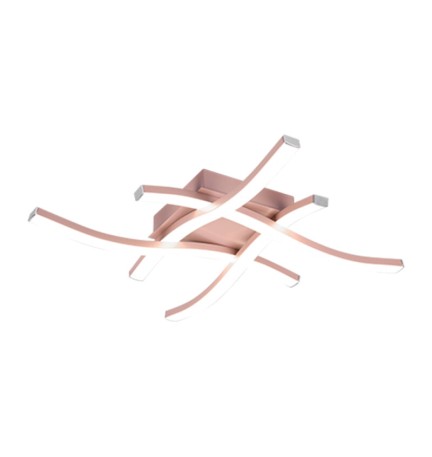 PLAFONIERA LED ROUTE ORO ROSA 4 LUCI 20W 4000K