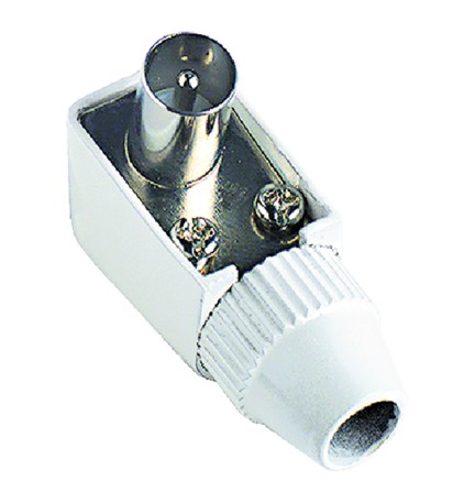 SPINA / PRESA TV COASSIALE A SQUADRA spina Ø mm 9,5 - blister