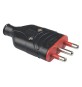 SPINA ALTA RESISTENZA 'ELA PLUG' 2P+T 16A - colore nero