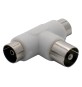 ADATTATORE PARTITORE TV A 'T' 2 spine / 1 presa - busta append.