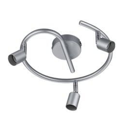 PLAFONIERA PARIS 3 LUCI GU10 ALLUMINIO D. 28