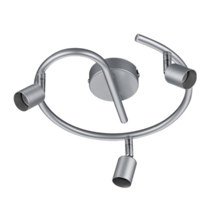 PLAFONIERA PARIS 3 LUCI GU10 ALLUMINIO D. 28