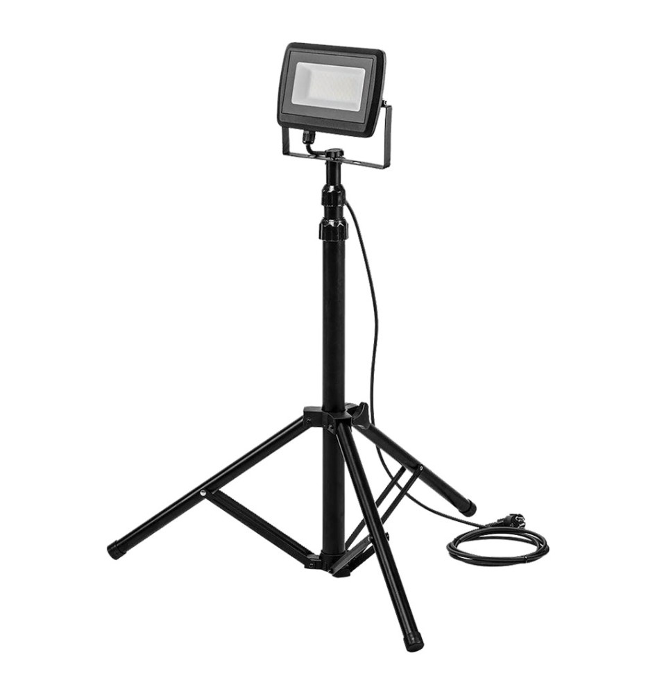 PROIETTORE LED CON TREPPIEDI doppio 2 x 30W - 5400 lumen/6500 K