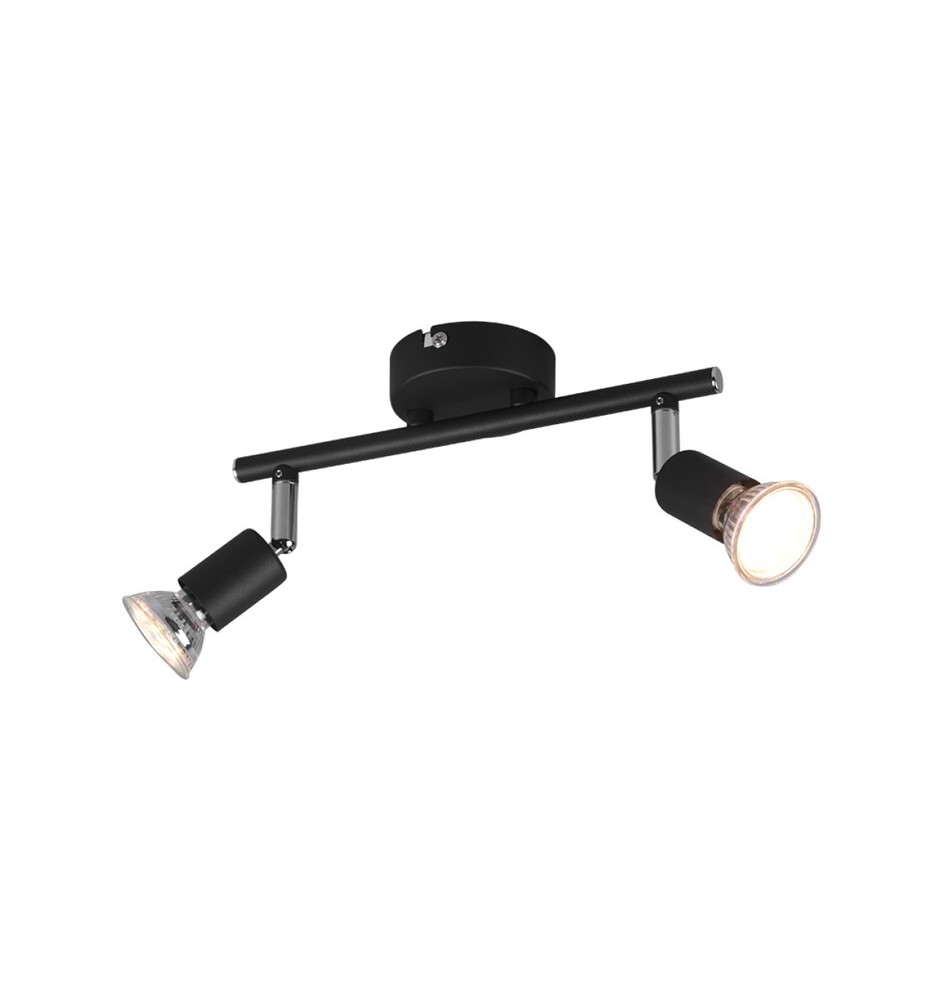 BARRA 2 FARETTI PARIS GU10 NERO