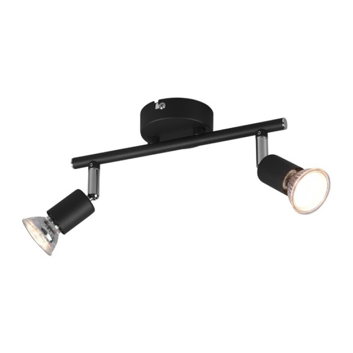 BARRA 2 FARETTI PARIS GU10 NERO