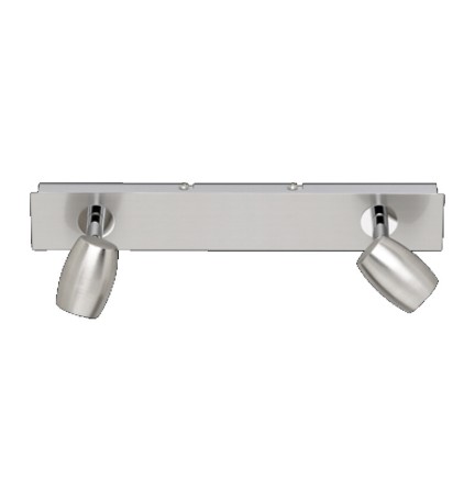 BARRA 2 FARETTI MICHAEL GU10 ACCIAIO SATINATO