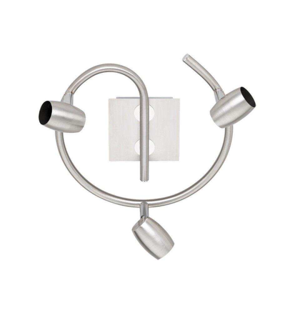 PLAFONIERA MICHAEL 3 LUCI GU10 ACCIAIO SAT. D.25