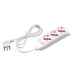 MULTIPRESA CON INTERRUTTORE SERIE 'EMILIA' 3 posti