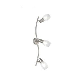 BARRA 3 FARETTI COLMAR E14 VETRO SATINATO