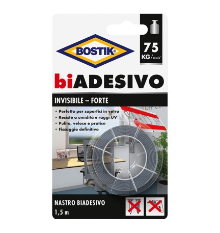 NASTRO BIADESIVO IN SCHIUMA INVISIBILE mm. 19 x 1,5 mt