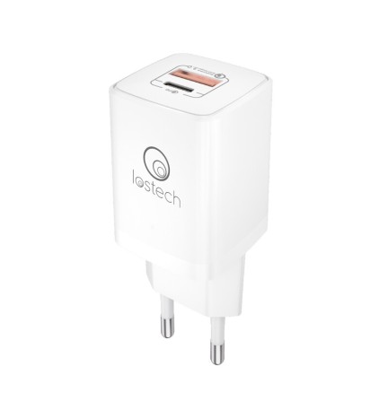 CARICATORE C/PRESA USB-A E USB-C 20W LS-NC08