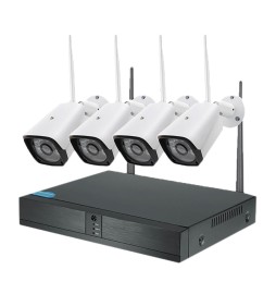 KIT VIDEOSORVEGLIANZA WIRELESS '455020' 1 NVR + 4 telecamere