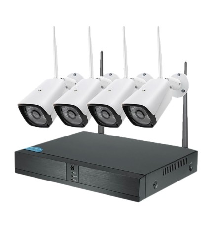 KIT VIDEOSORVEGLIANZA WIRELESS '455020' 1 NVR + 4 telecamere