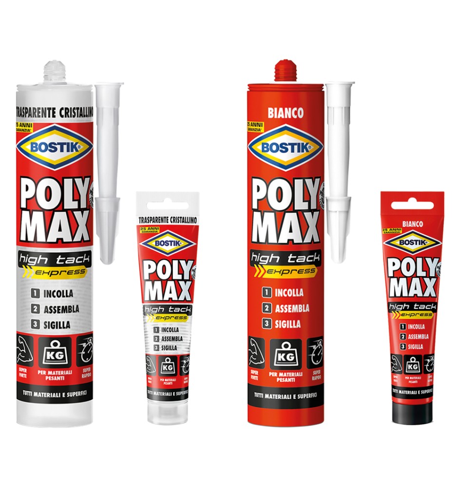 ADESIVO SIGILLANTE UNIVERSALE 'POLY MAX' HTE gr. 440 - bianco