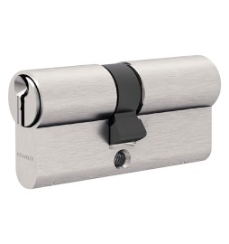 CILINDRO PROFILATO DOPPIO SERIE 'GEMMA' mm 22,5+10+30  62,5 (27,5+35) nichelato