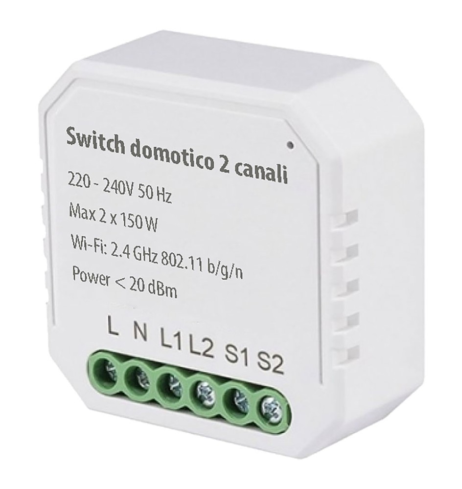DIMMER ELETTRONICO DOPPIO CANALE mm 51 x 23 x h.45