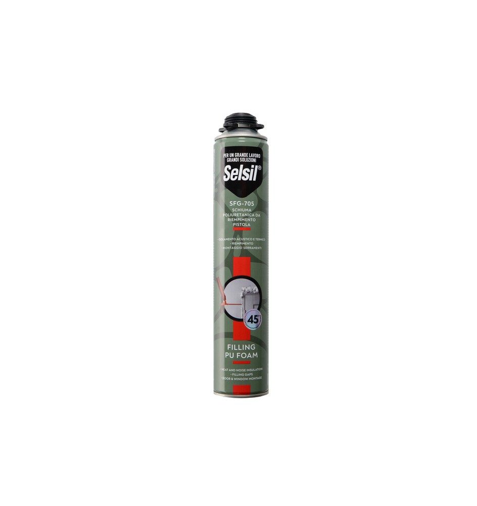 SELSIL SCHIUMA POLIURET UNIVERS P/PISTOLA 750 ML