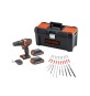 B+D TRAPANO C/PERC BDCHD18C2TA-QW 18V + 30 ACC